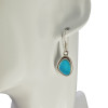 Howlite Stones Sterling Silver Earrings On Hooks ----