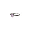 Simple Faceted Amethyst Oval Stone Sterling Silver Ring