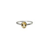 Simple Faceted Citrine Oval Stone Sterling Silver Ring