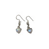 Moonstone Sterling Silver Dangle Earrings .