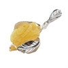 Handmade Amber Rose Sterling Silver Pendant