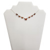 Cognac Amber Sterling Silver Butterfly Necklace --