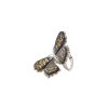 Cameo Amber Sterling Silver Butterfly Adjustable Ring ----