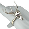 Moonstone Sterling Silver Deer/Stag Head Ring