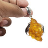 Handmade Amber Rose Sterling Silver Pendant