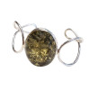 Green Amber Handmade Cuff Bracelet