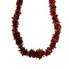 Cognac Amber Beaded Necklace 18" .