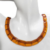 Cognac Amber Cleopatra Style Necklace 16''