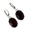 Cherry Amber Sterling Silver Earrings