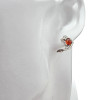 Cognac Amber Sterling Silver Dolphin Earrings