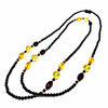 Multi Color Amber Bead Necklace 34" (BN-MT-2256)