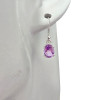 Amethyst Sterling Silver Earrings On Hooks ----