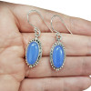 Blue Chalcedony Sterling Silver Dangle Earrings .....