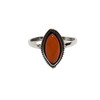 Cherry Amber Sterling Silver Ring (R-CH-2905-A)