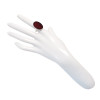 Cherry Amber Sterling Silver Adjustable Ring