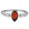 Cherry Amber Sterling Silver Ring (R-CH-3120-A)