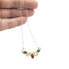 Multi-Color Amber Sterling Silver Necklace ----
