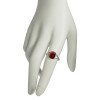 Garnet Sterling Silver Ring