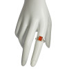 Red Onyx Stone Sterling Silver Ring