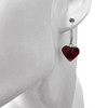 Heart Cherry Amber Sterling Silver Earrings