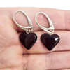 Heart Cherry Amber Sterling Silver Earrings