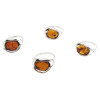 Cognac Amber Sterling Silver Ring (R-CG-2950-A)