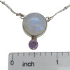 Moonstone/Amethyst Sterling Silver Necklace 20"