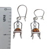 Cognac Amber Chair Dangle Earrings