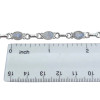 Faceted Moonstone Sterling Silver Link Bracelet (BR-MS-4802)