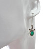 Faceted Green Onyx Dangle Earrings