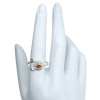 Cherry Amber Sterling Silver Scorpio Adjustable Ring