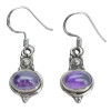 Amethyst Silver Dangle Earrings