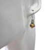 Tiger Eye Silver Dangle Earrings