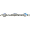 Classic Sterling Silver Moonstone Link Bracelet