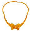 Butterfly Amber Beaded Necklace 18''