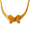 Butterfly Amber Beaded Necklace 18''
