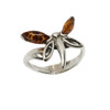 Cognac Amber Dragonfly Adjustable Ring (R-CG-3937-A)