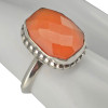 Faceted Red Onyx Freeform Ring
