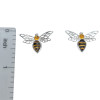 Bee Cameo Sterling Silver Stud Earrings
