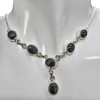 6 Stone Black Onyx Necklace 18"