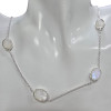 Faceted Oval Moonstone Necklace 28"
