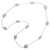 Faceted Oval Moonstone Necklace 28"