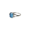 Blue Chalcedony Sterling Silver Ring (R-BC-4810)