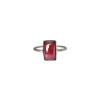 Garnet Sterling Silver Ring (R-GR-4845)
