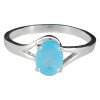 Faceted Blue Chalcedony Ring