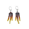 Faceted Multicolor Amber Dangle Earrings