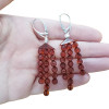 Faceted Cognac Amber Dangle Earrings