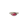 Garnet Stone Sterling Silver Ring (R-GR-2542)