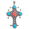 Red Onyx Howlite Cross Pendant