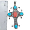 Red Onyx Howlite Cross Pendant